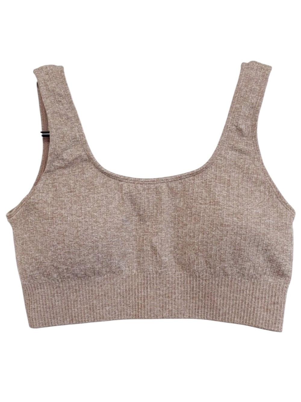 ETHOS Ribbed Seamless Sports Bra Padded Mauve Activewear Medium Athleisure Gym